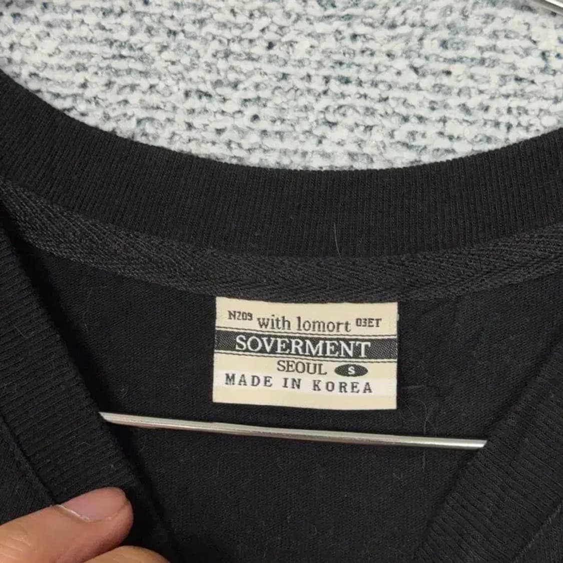 소버먼트 프린팅 블랙 반팔 티 S 상품이미지4