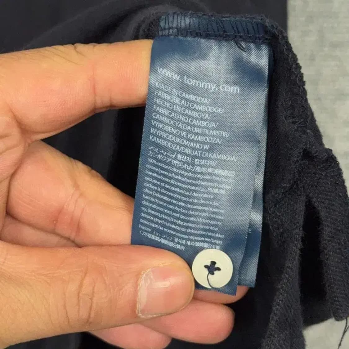 타미힐피거 네이비 로고 반팔 카라티 L 상품이미지4