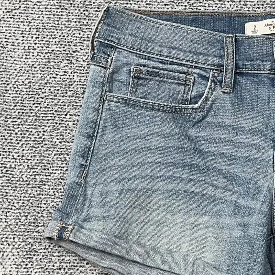 아베크롬비 라이트 블루 데님 반바지 25 상품이미지3