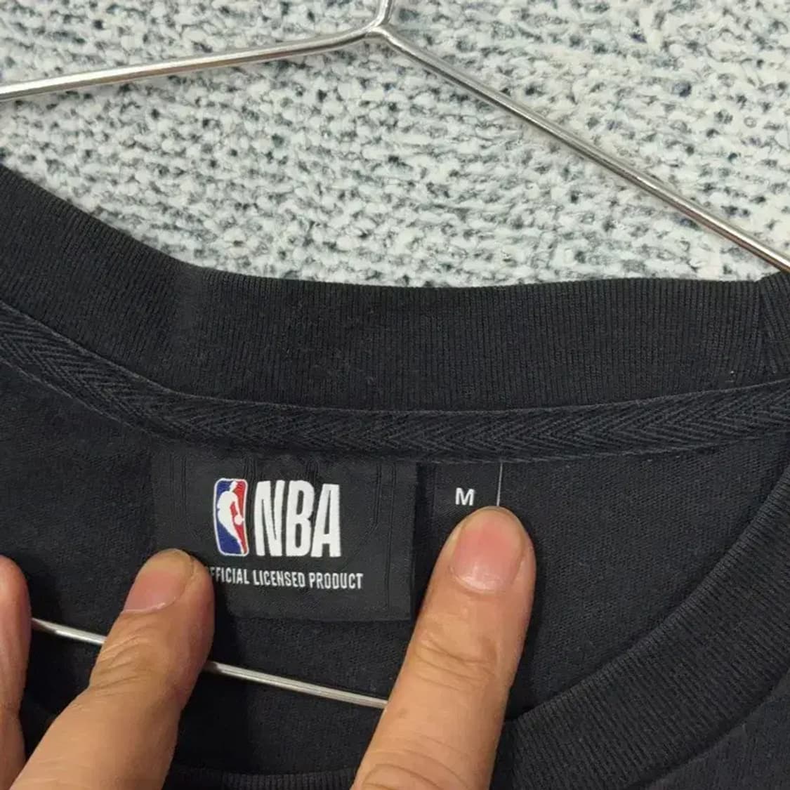 NBA 프린팅 로고 블랙 반팔 티 M 상품이미지3