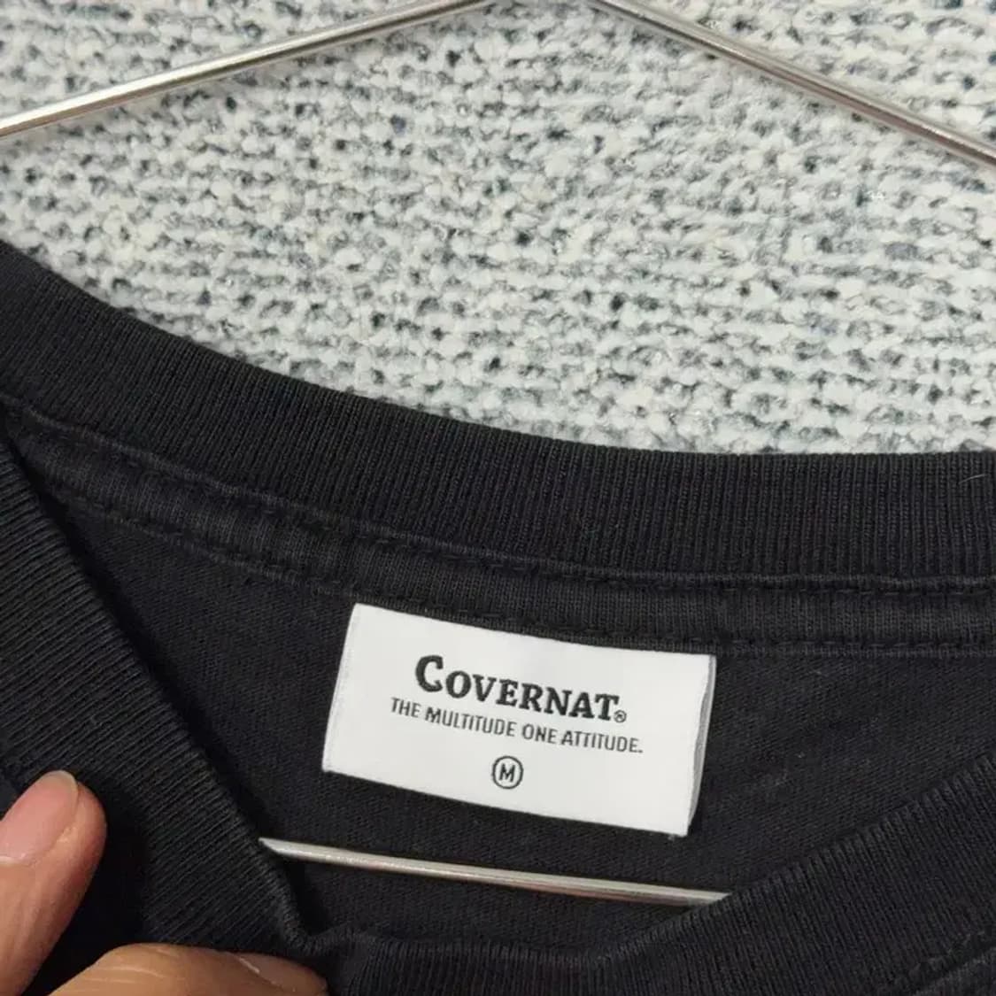 커버낫 프린팅 블랙 반팔 티 M 상품이미지4