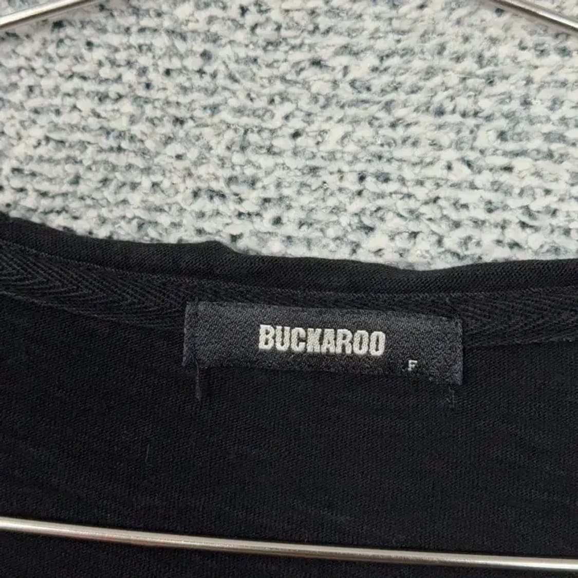 버커루 블랙 로고 빈티지 반팔 티 F 상품이미지3