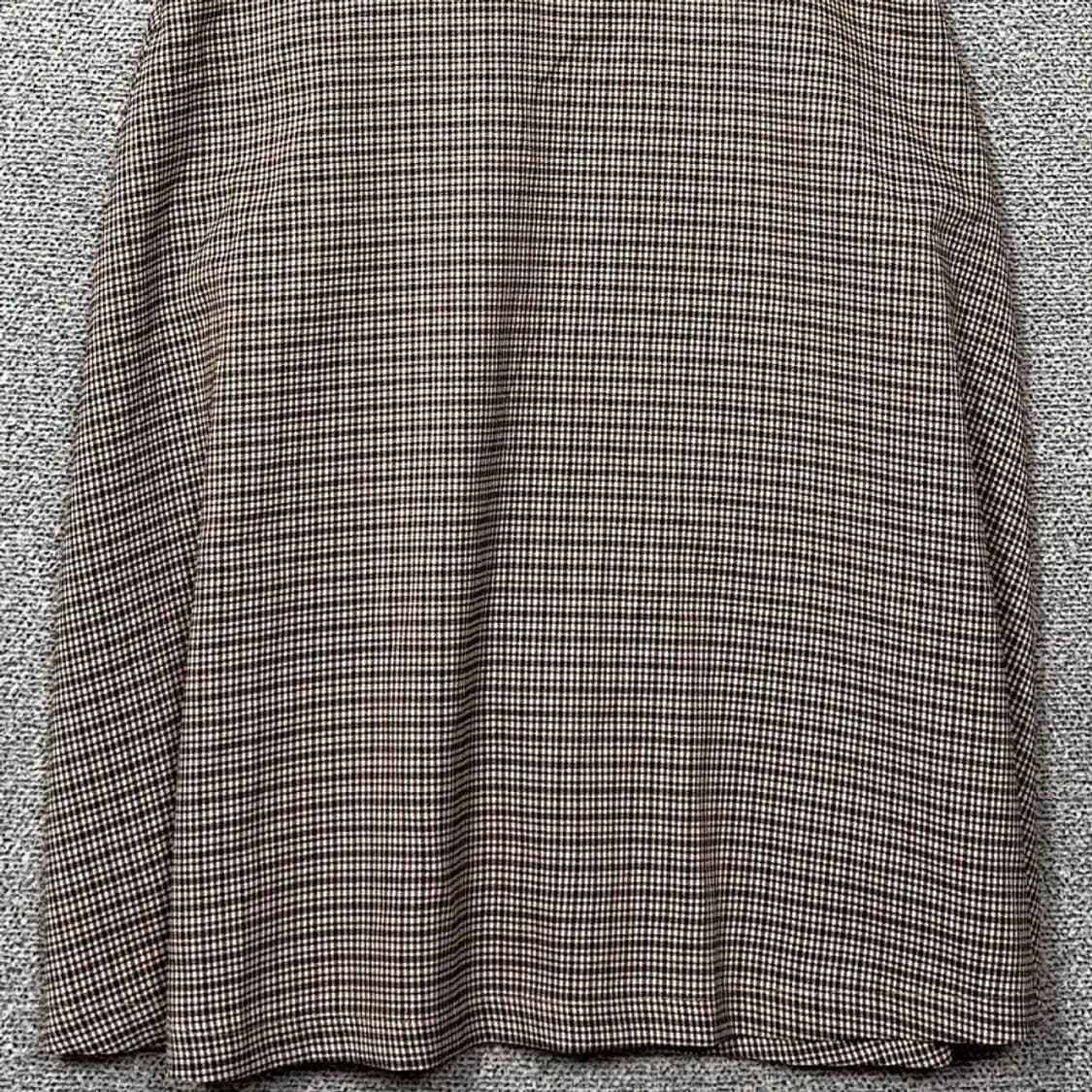 나인 민소매 체크 베이지 원피스 S(82-91-160) 상품이미지4