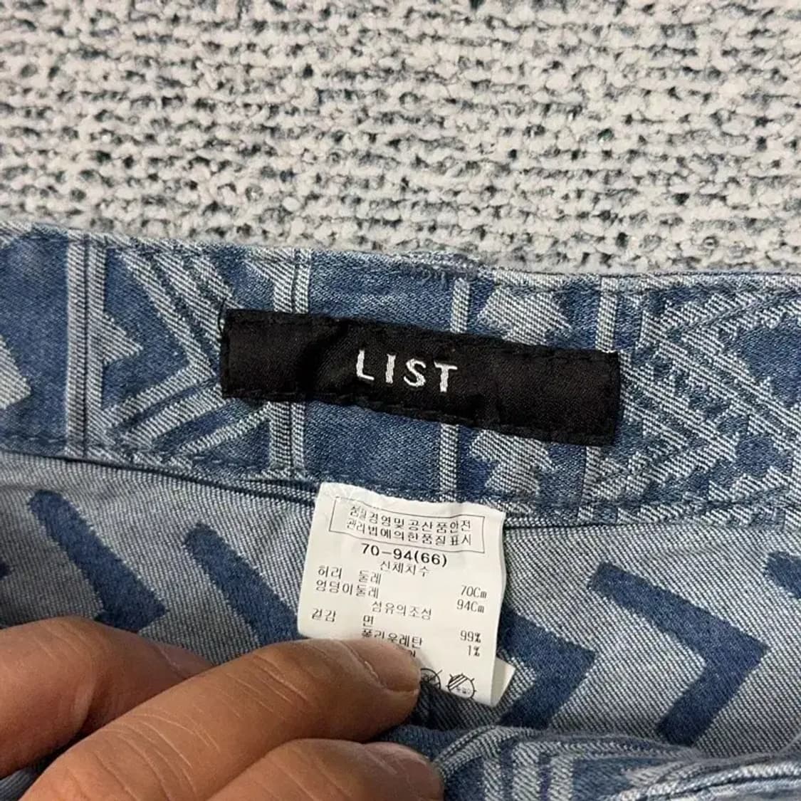 LIST 리스트 페이즐리 네이비 반바지 66 상품이미지3