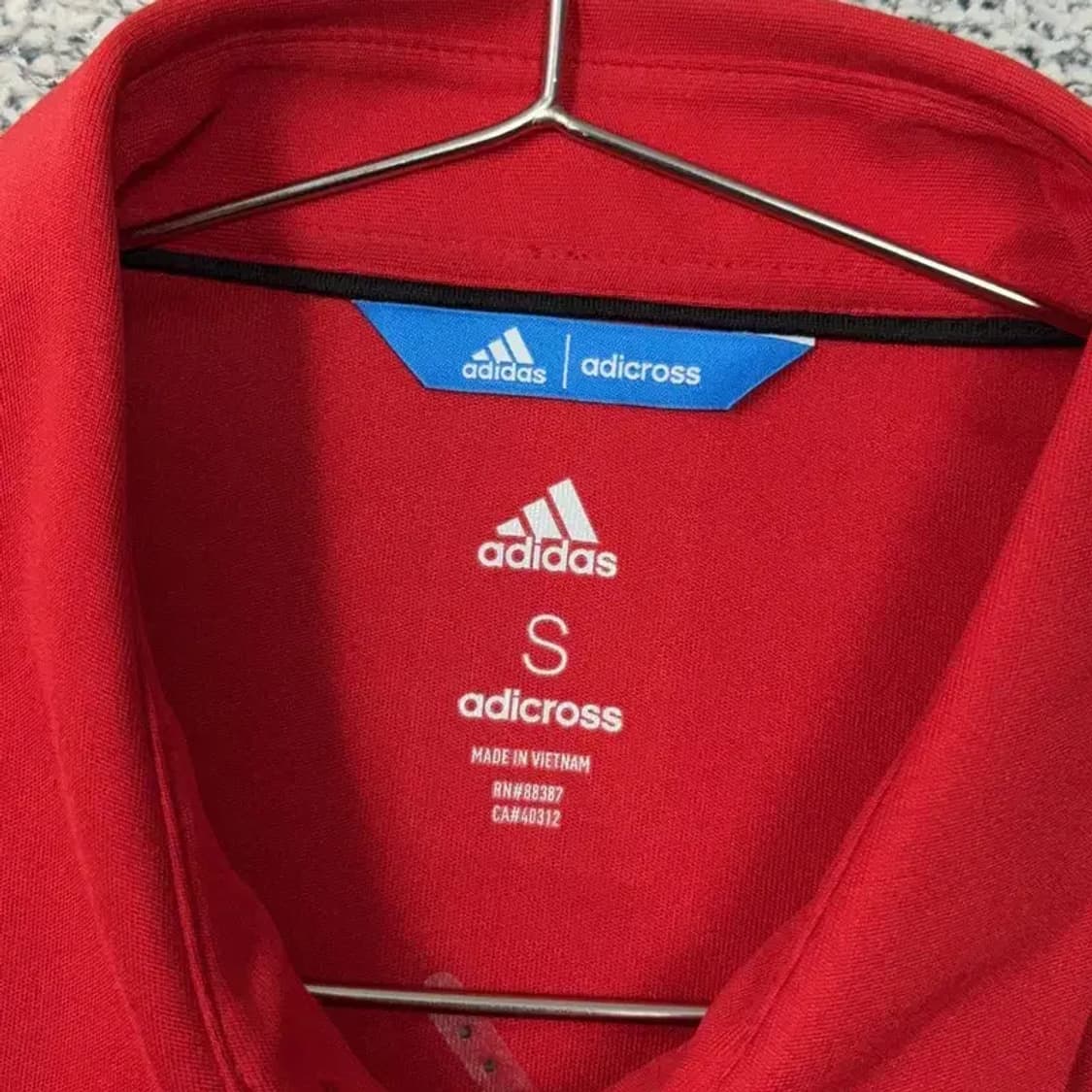 [새상품]아디다스 도트 레드 골프 기능성 반팔 카라티 S 상품이미지6