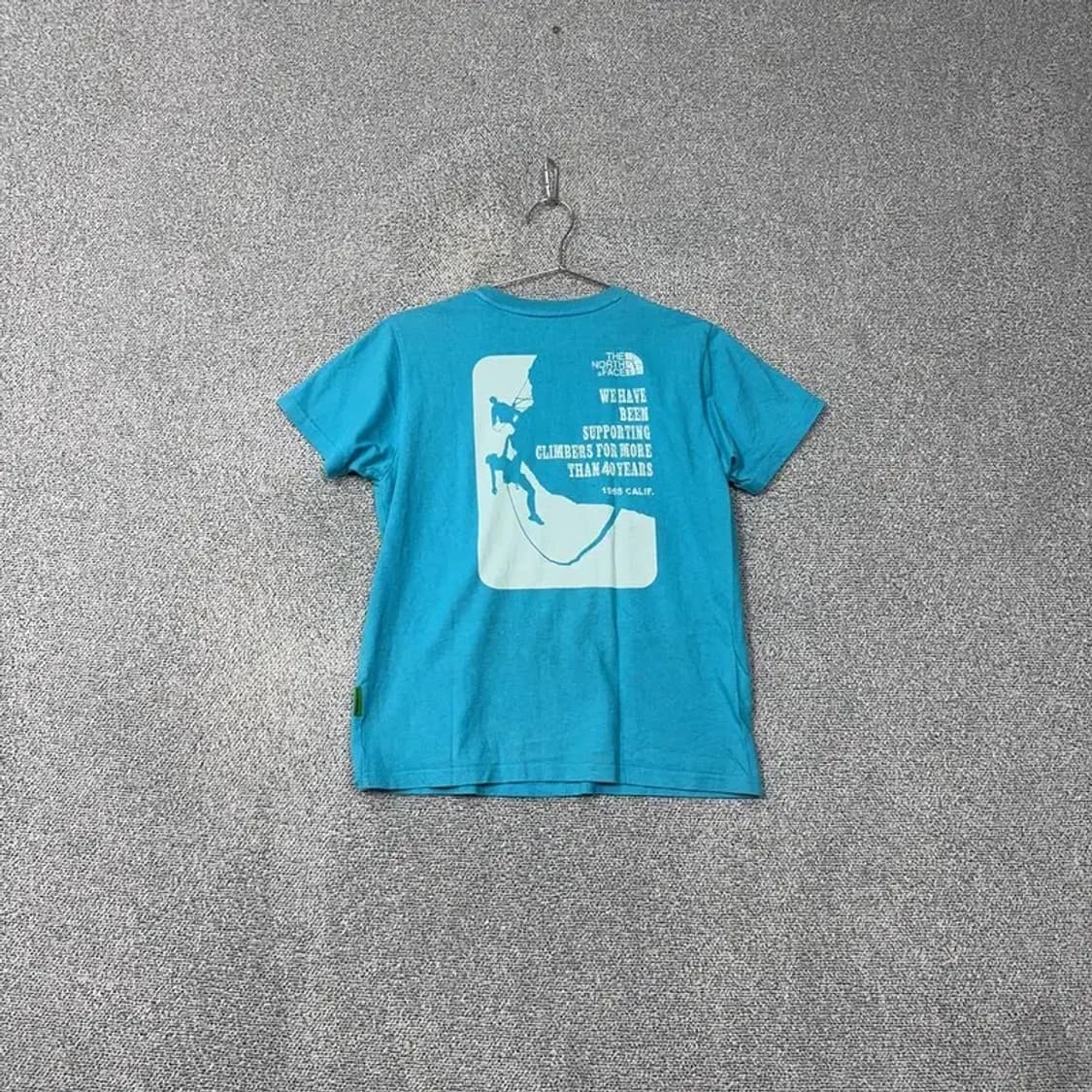 노스페이스 블루 로고 코튼 반팔 티 S/90 상품이미지2