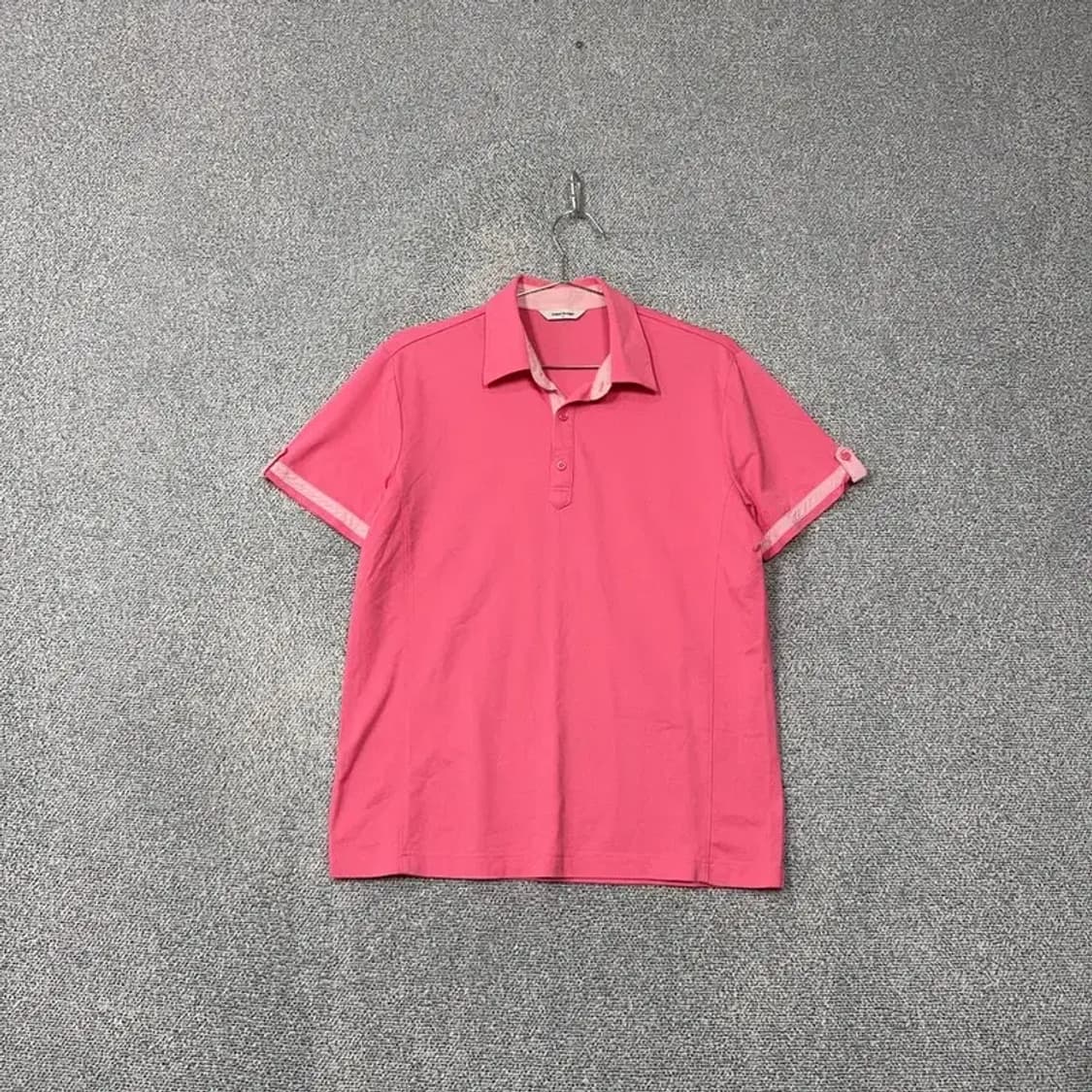 마인드브릿지 핑크 코튼 캐주얼 반팔 카라티 95 상품이미지1