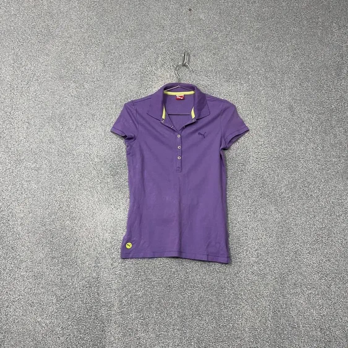 푸마 퍼플 로고 기능성 반팔 카라티 S 상품이미지1