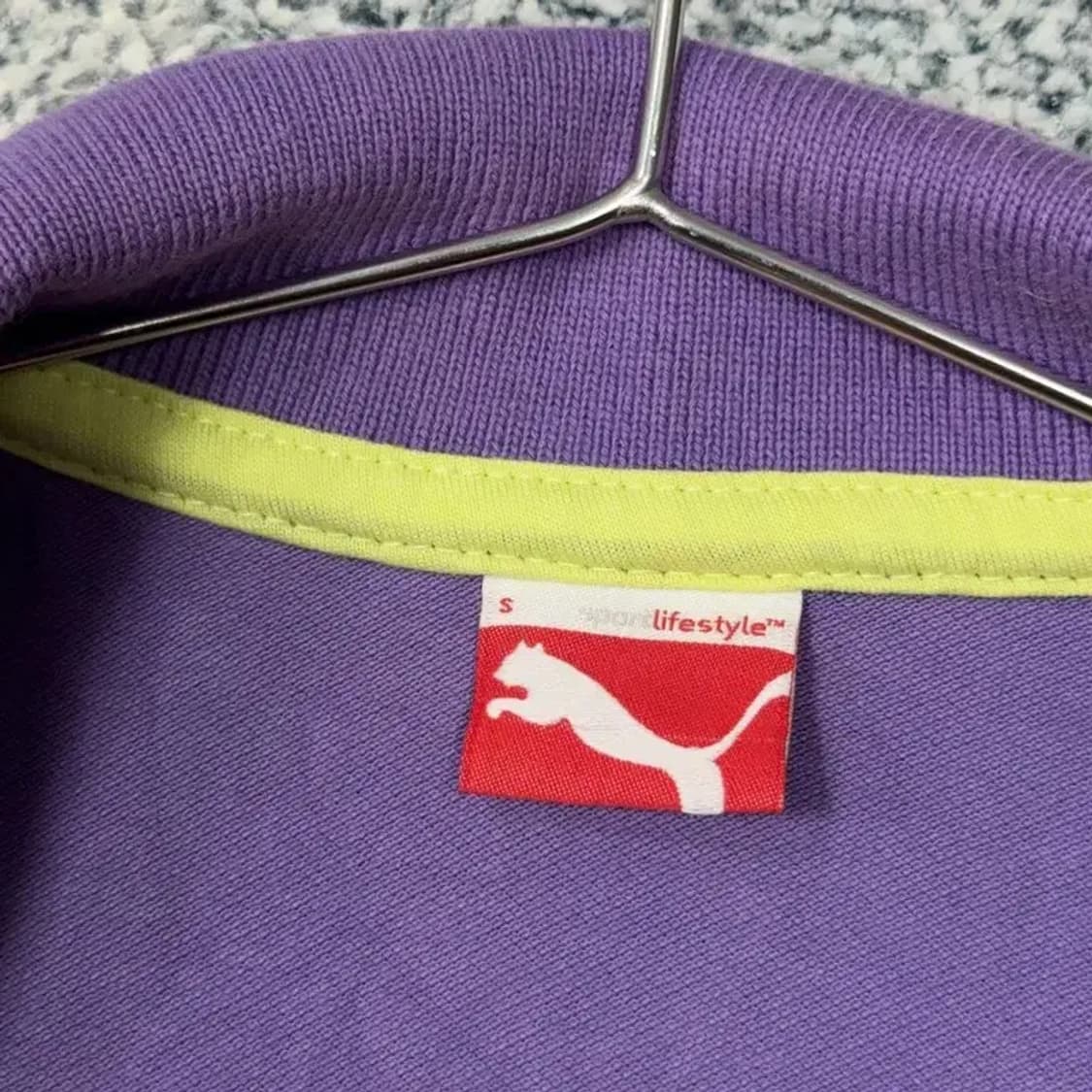 푸마 퍼플 로고 기능성 반팔 카라티 S 상품이미지5