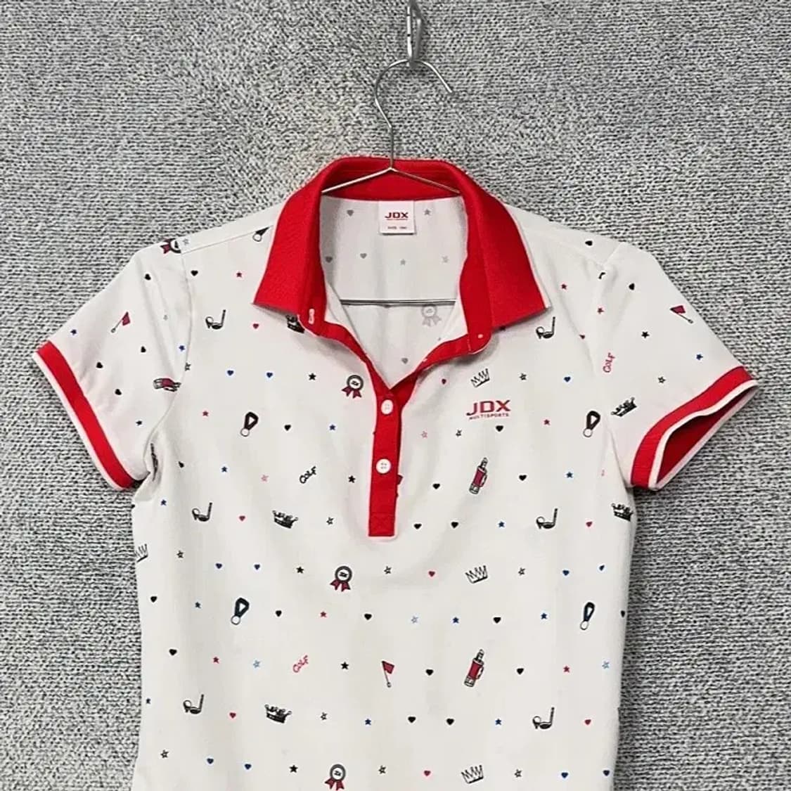 JDX 도트 화이트 골프 반팔 카라티 090 상품이미지3