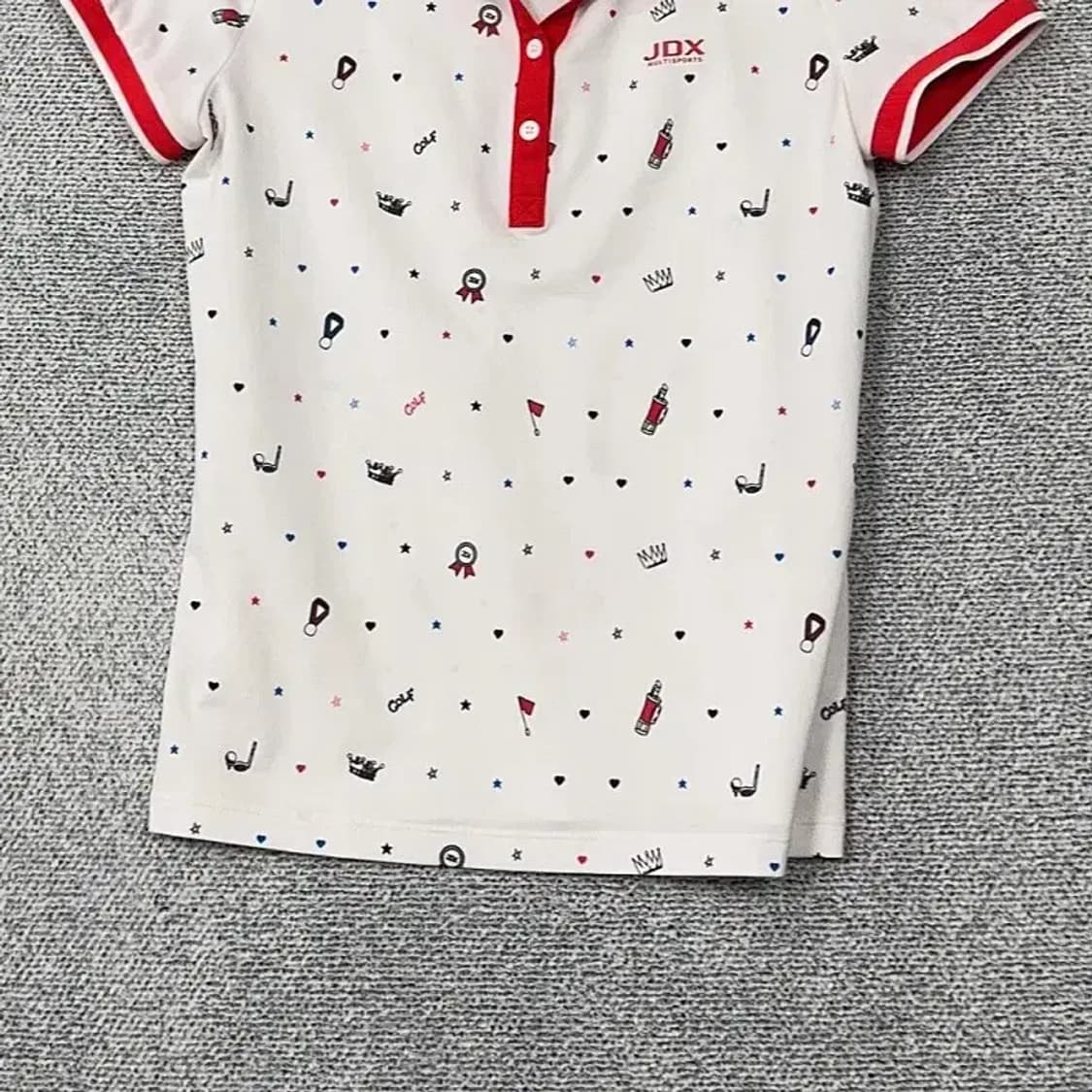 JDX 도트 화이트 골프 반팔 카라티 090 상품이미지4