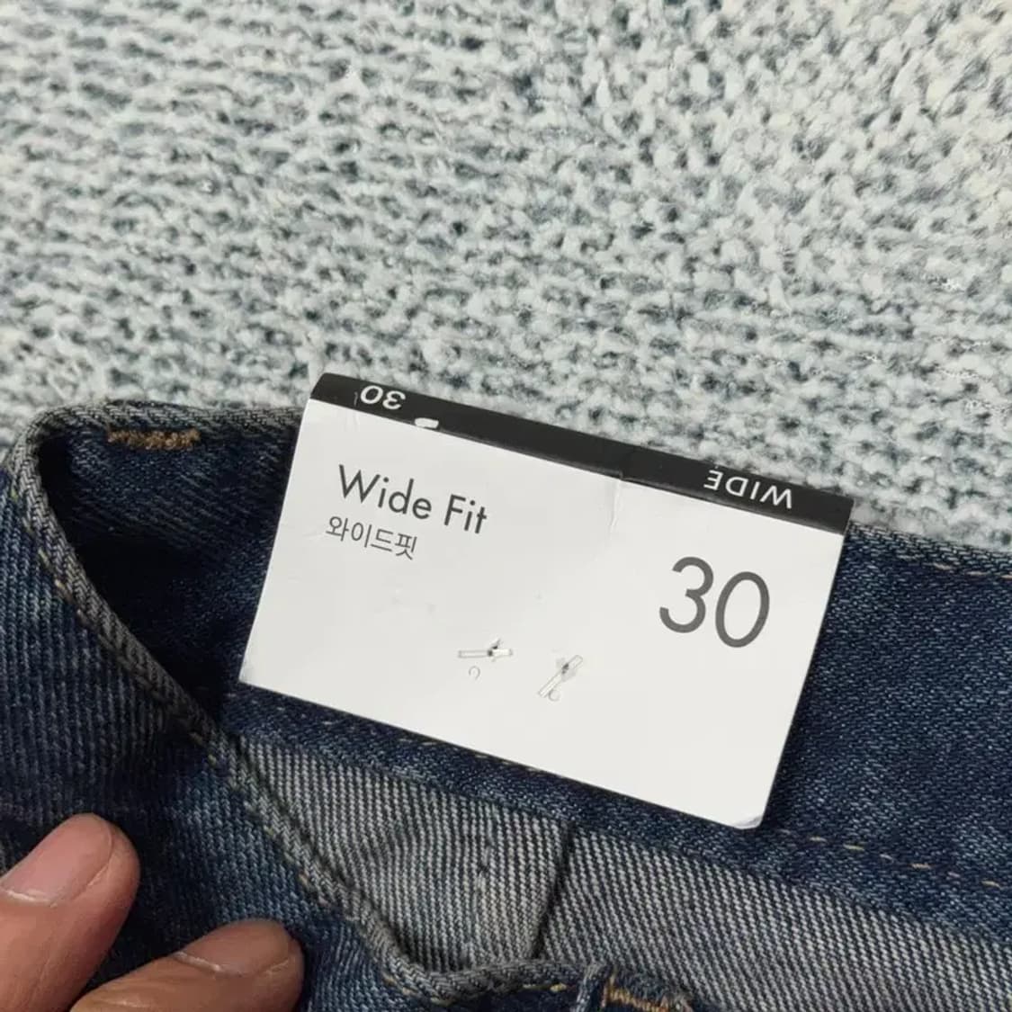 [새상품]미쏘 여성 캐주얼 데님 와이드 팬츠 30 상품이미지7