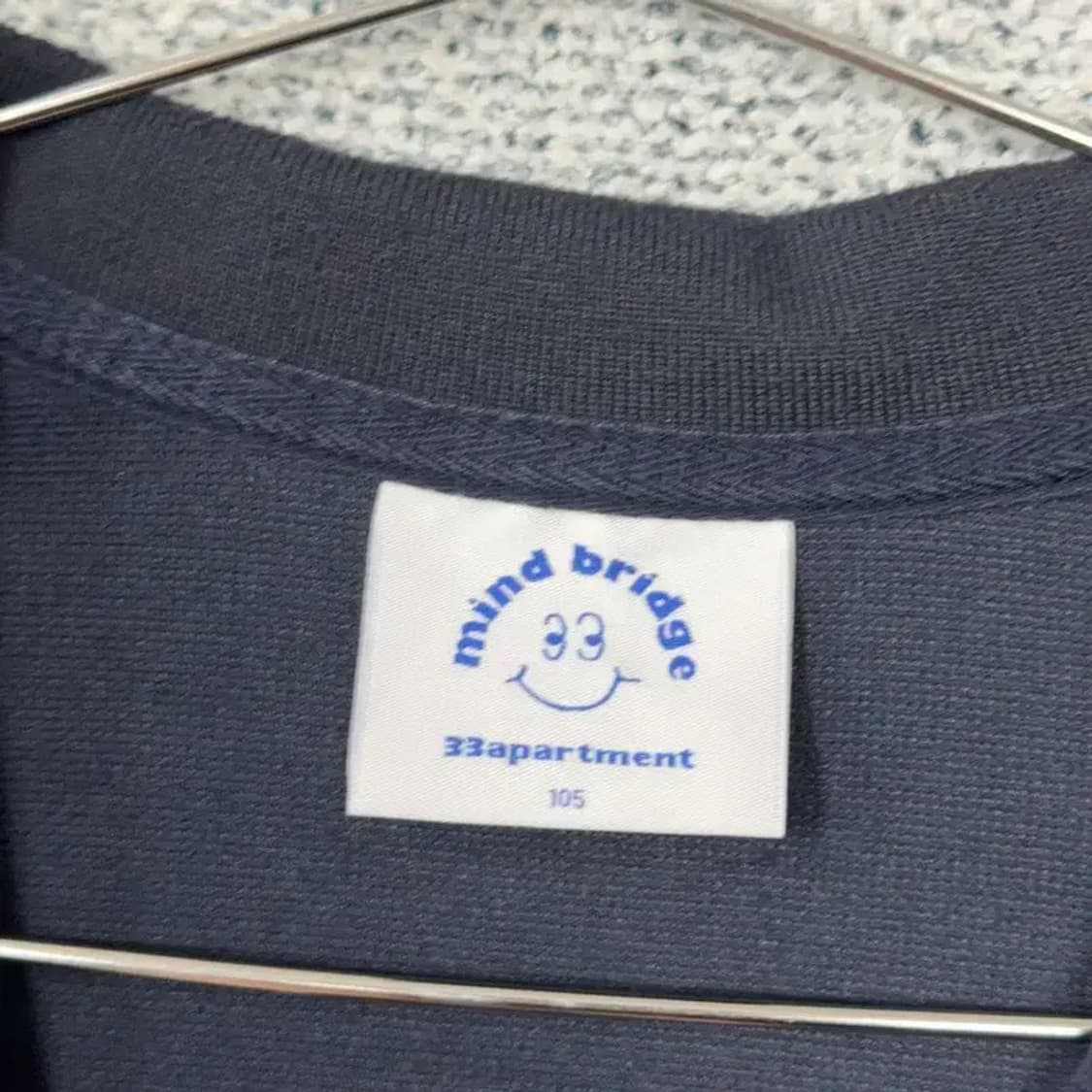 마인드브릿지 네이비 오버핏 반팔 카라티 105 상품이미지5