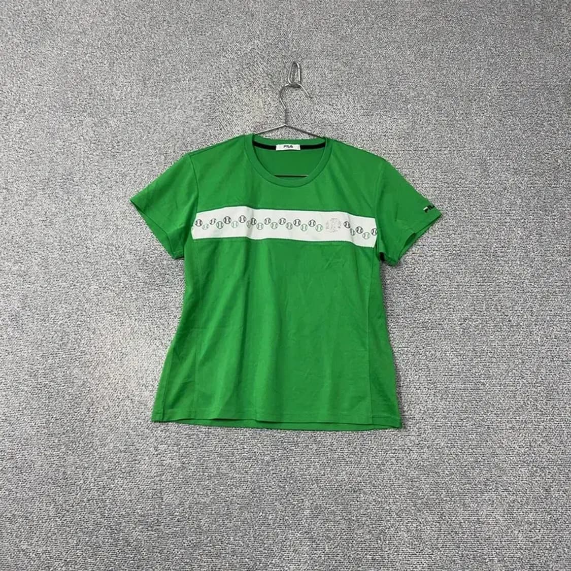 휠라 프린팅 그린 기능성 반팔 티 100 상품이미지1