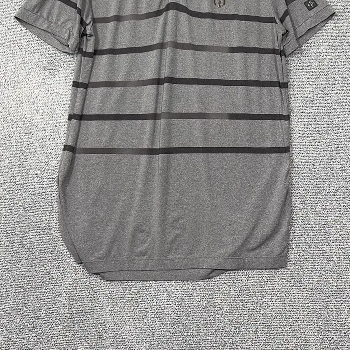 빈폴 스트라이프 라이트 그레이 로고 반팔 카라티 100 상품이미지4