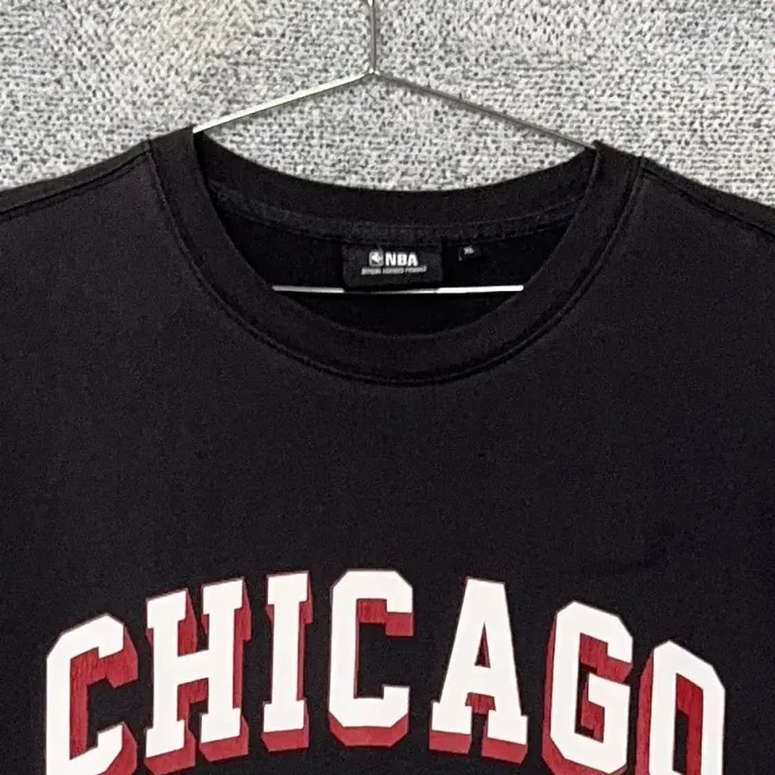 NBA 시카고 로고 프린팅 블랙 반팔 티 XL 상품이미지2