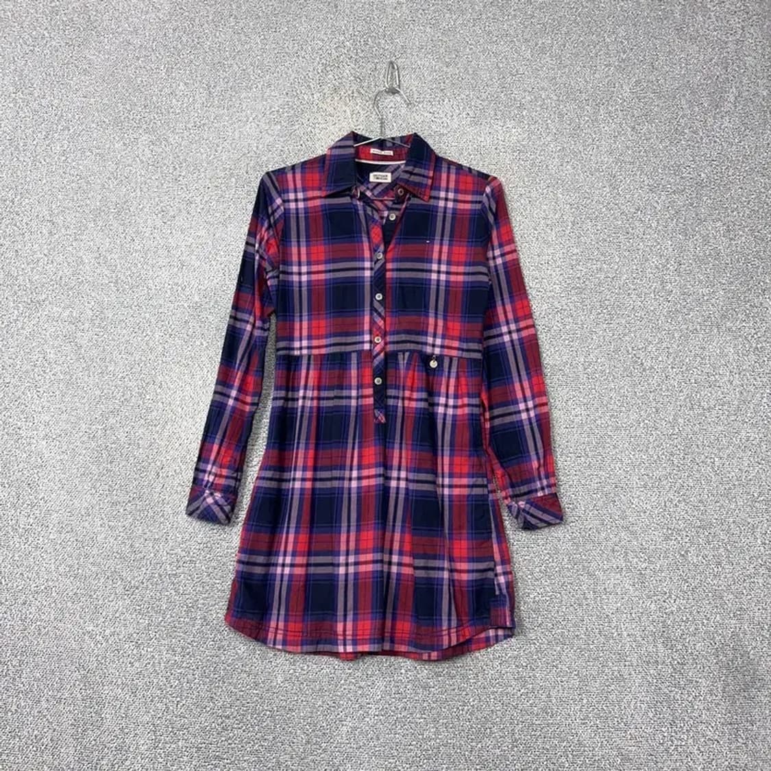 타미힐피거 퍼플 체크 캐주얼 원피스 S/P 상품이미지1