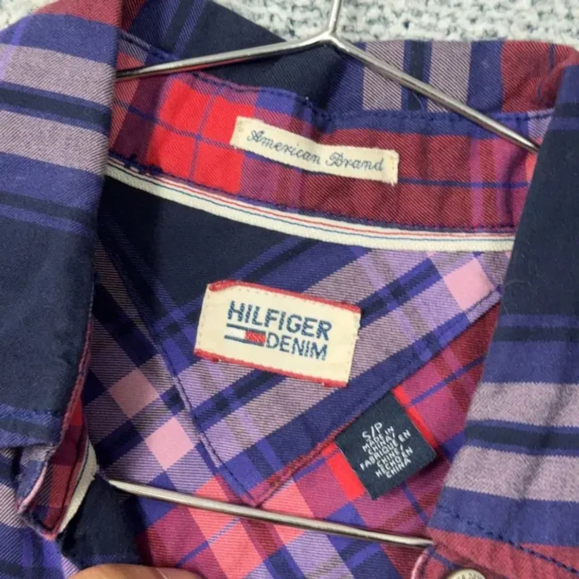 타미힐피거 퍼플 체크 캐주얼 원피스 S/P 상품이미지5
