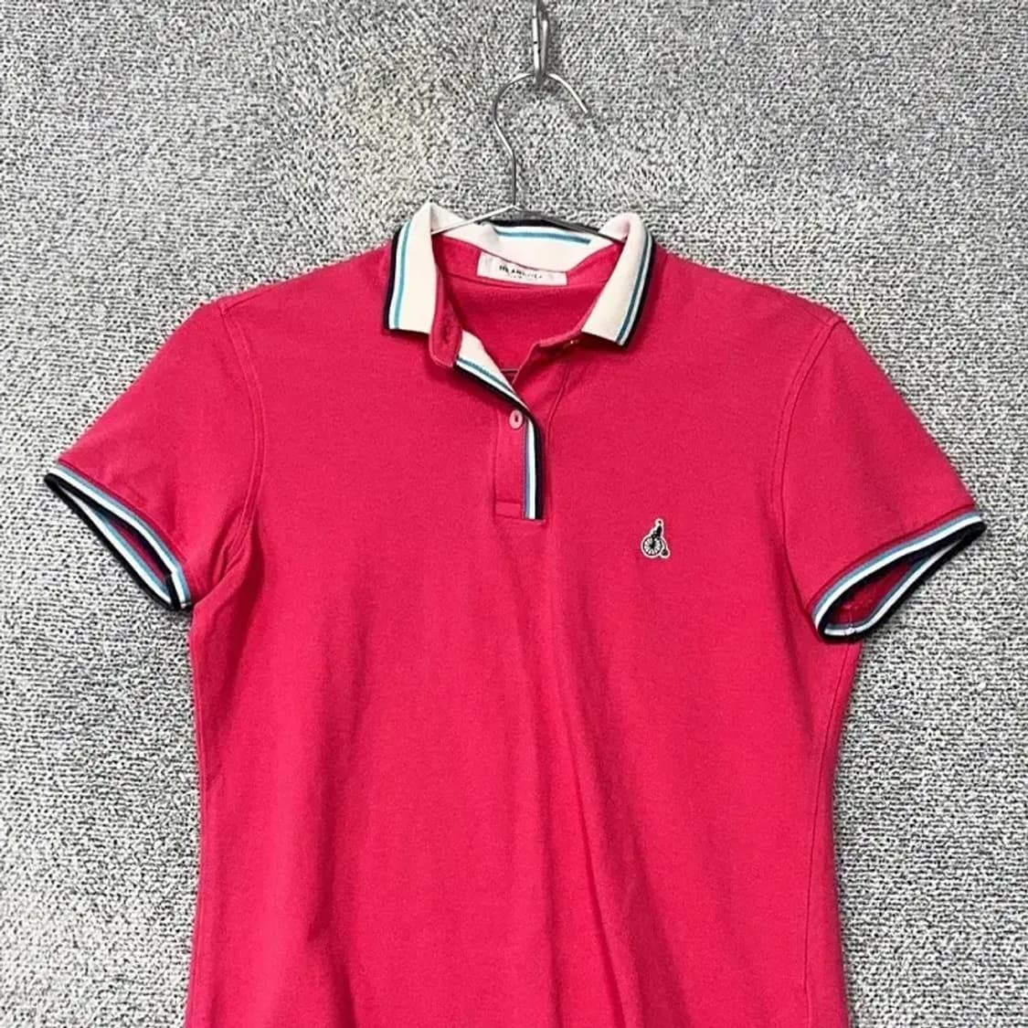 빈폴 핑크 로고 단가라 반팔 카라티 90 상품이미지3