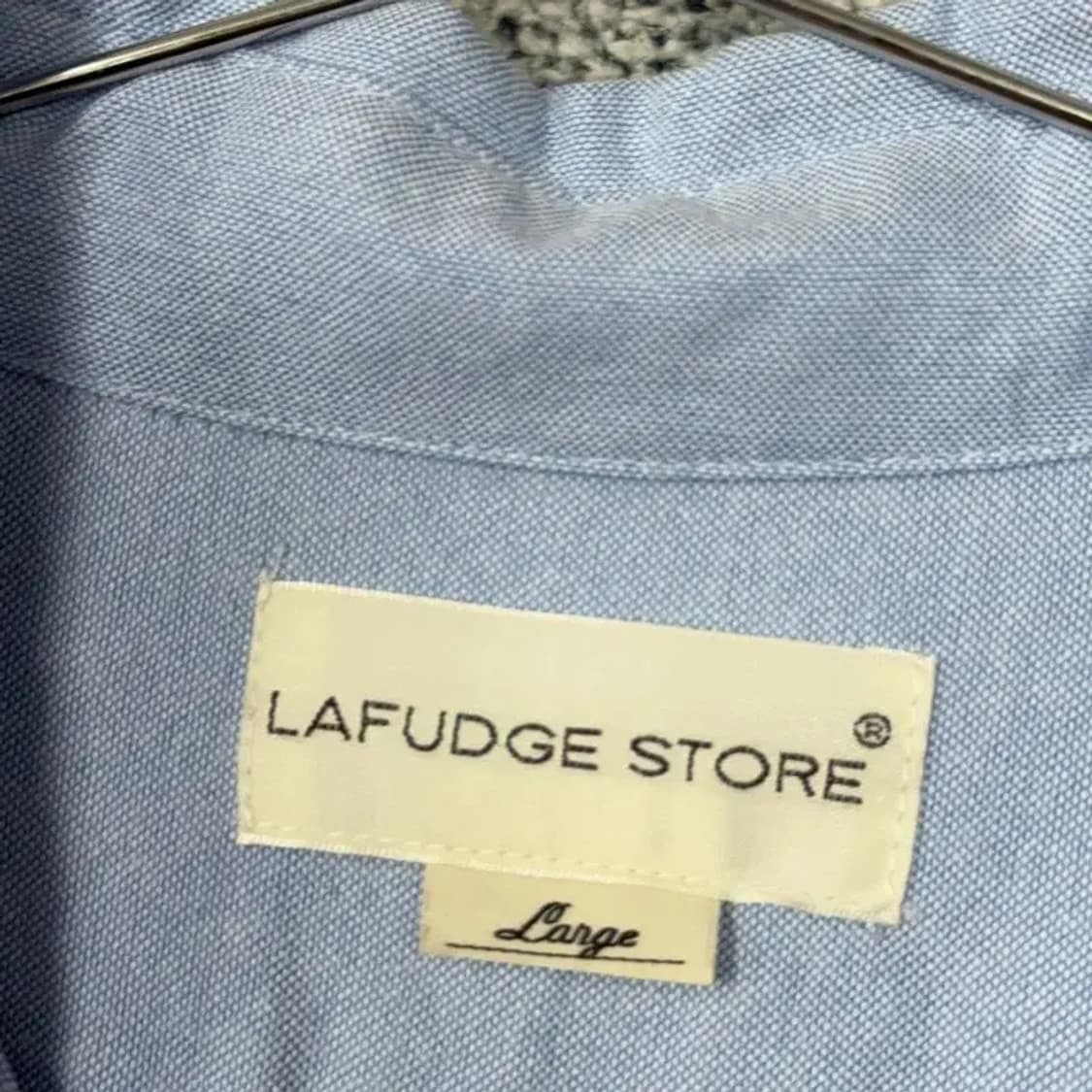 라퍼지스토어 오버핏 라이트 블루 반팔 셔츠 Large 상품이미지5