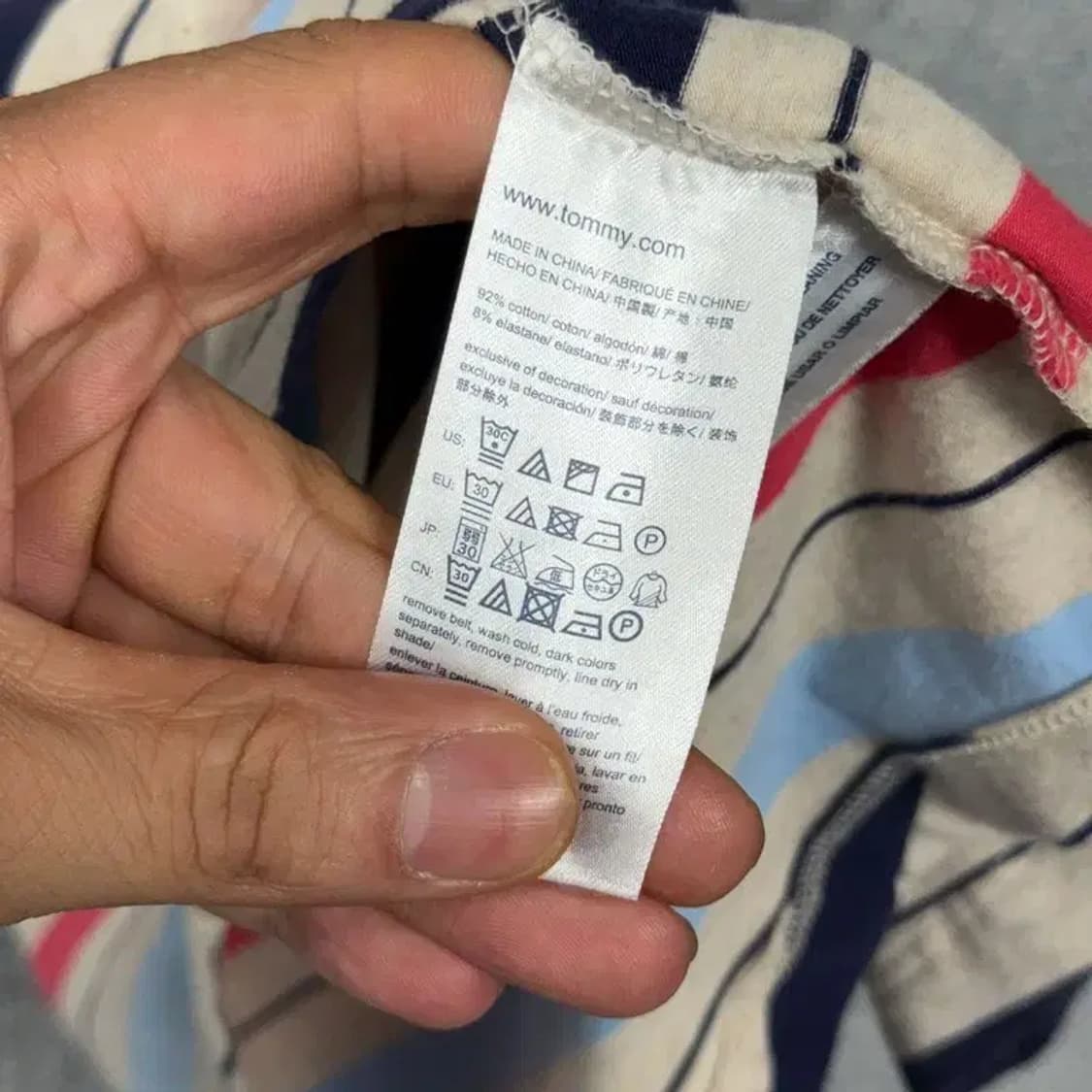 타미힐피거 스트라이프 브이넥 로고 반팔 원피스 S/P 상품이미지6