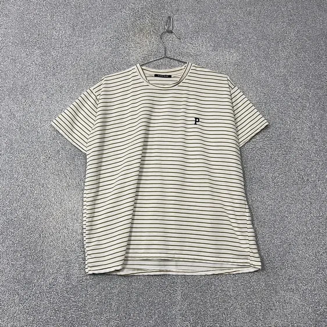 플라스틱아일랜드 스트라이프 캐주얼 반팔 티 FREE(F) 상품이미지1