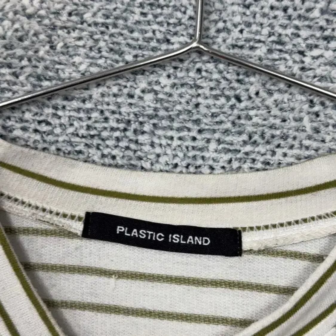 플라스틱아일랜드 스트라이프 캐주얼 반팔 티 FREE(F) 상품이미지4