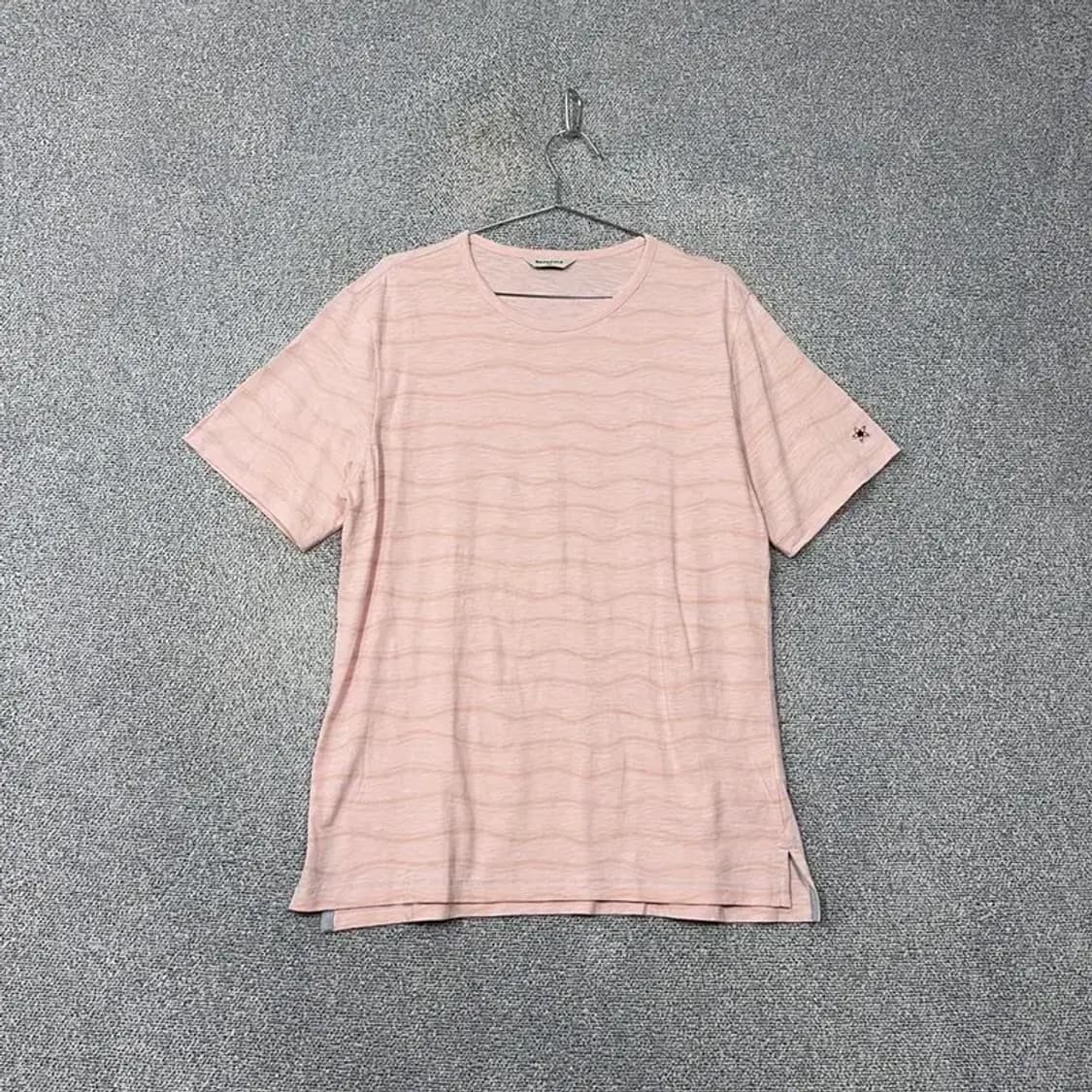 빈폴 스트라이프 라이트 핑크 반팔 티 105 상품이미지1