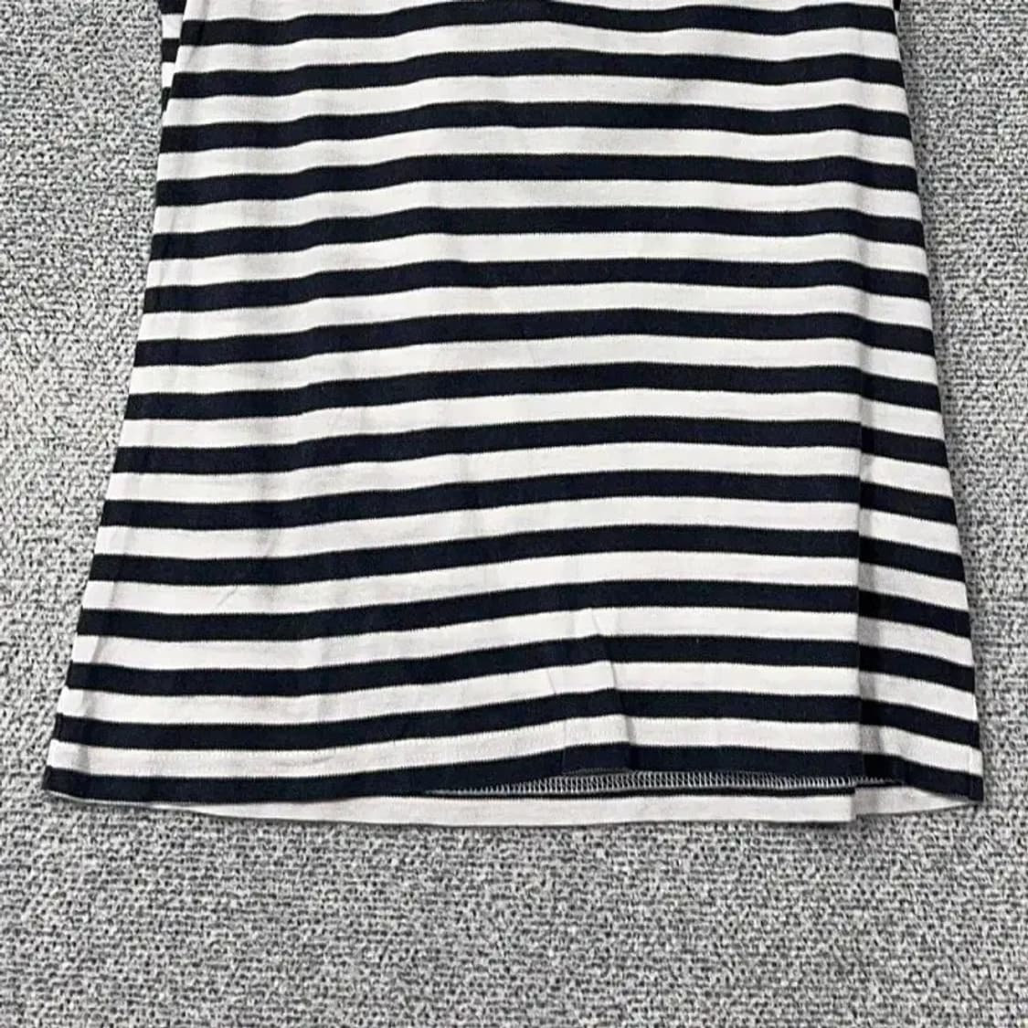 와이드앵글 로고 스트라이프 퍼플 민소매 카라티 95 상품이미지4