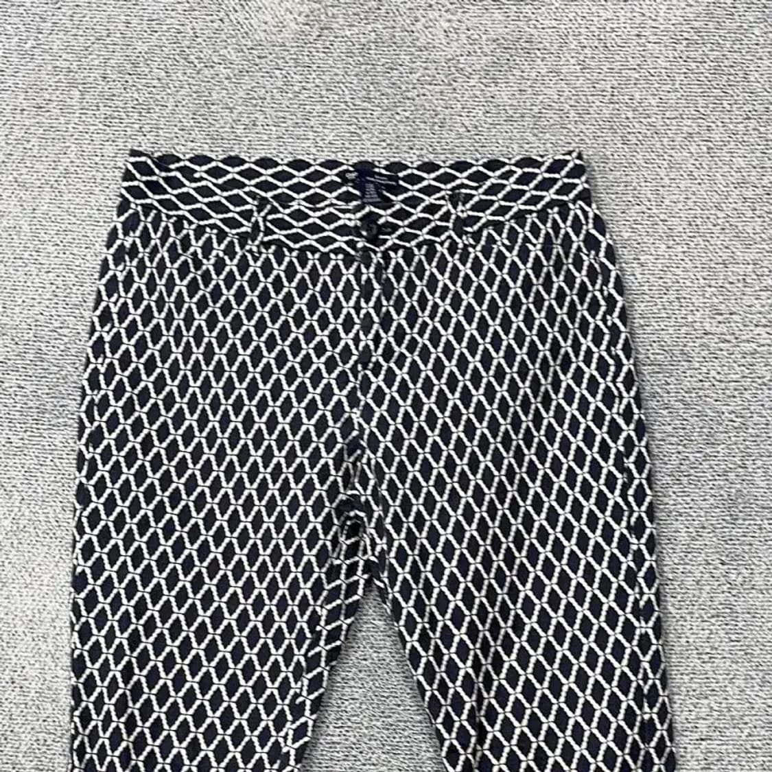 갭 네이비 패턴 체크 여성 면 바지 28 상품이미지3