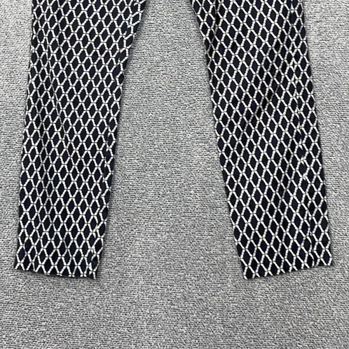 갭 네이비 패턴 체크 여성 면 바지 28 상품이미지4