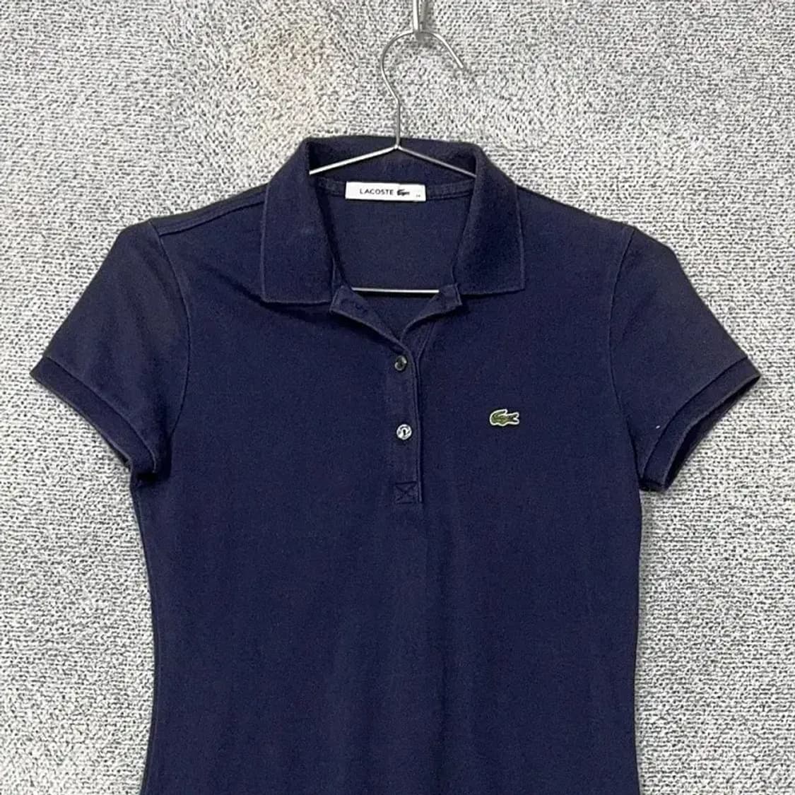 라코스테 네이비 로고 반팔 카라 원피스 90 상품이미지3