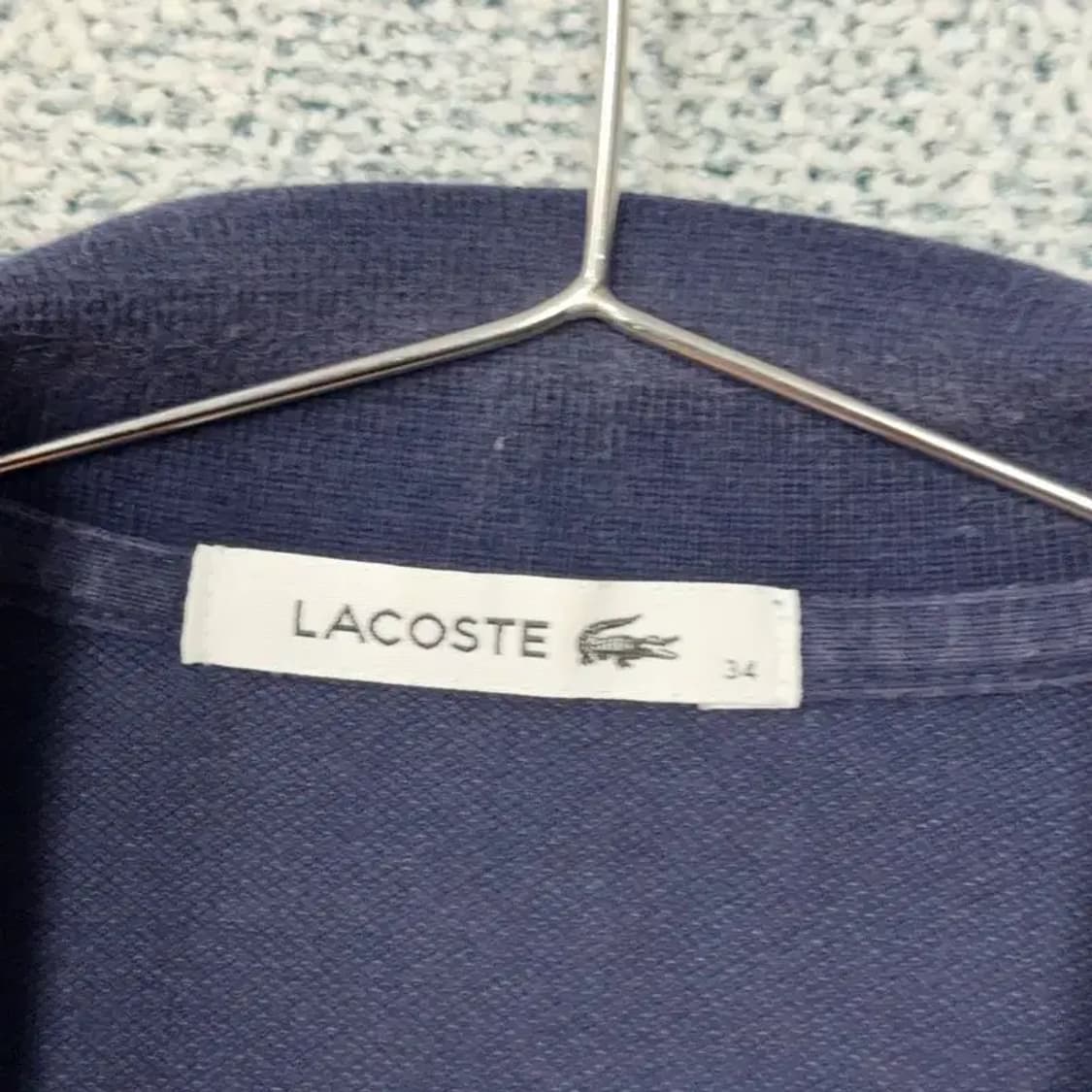 라코스테 네이비 로고 반팔 카라 원피스 90 상품이미지5