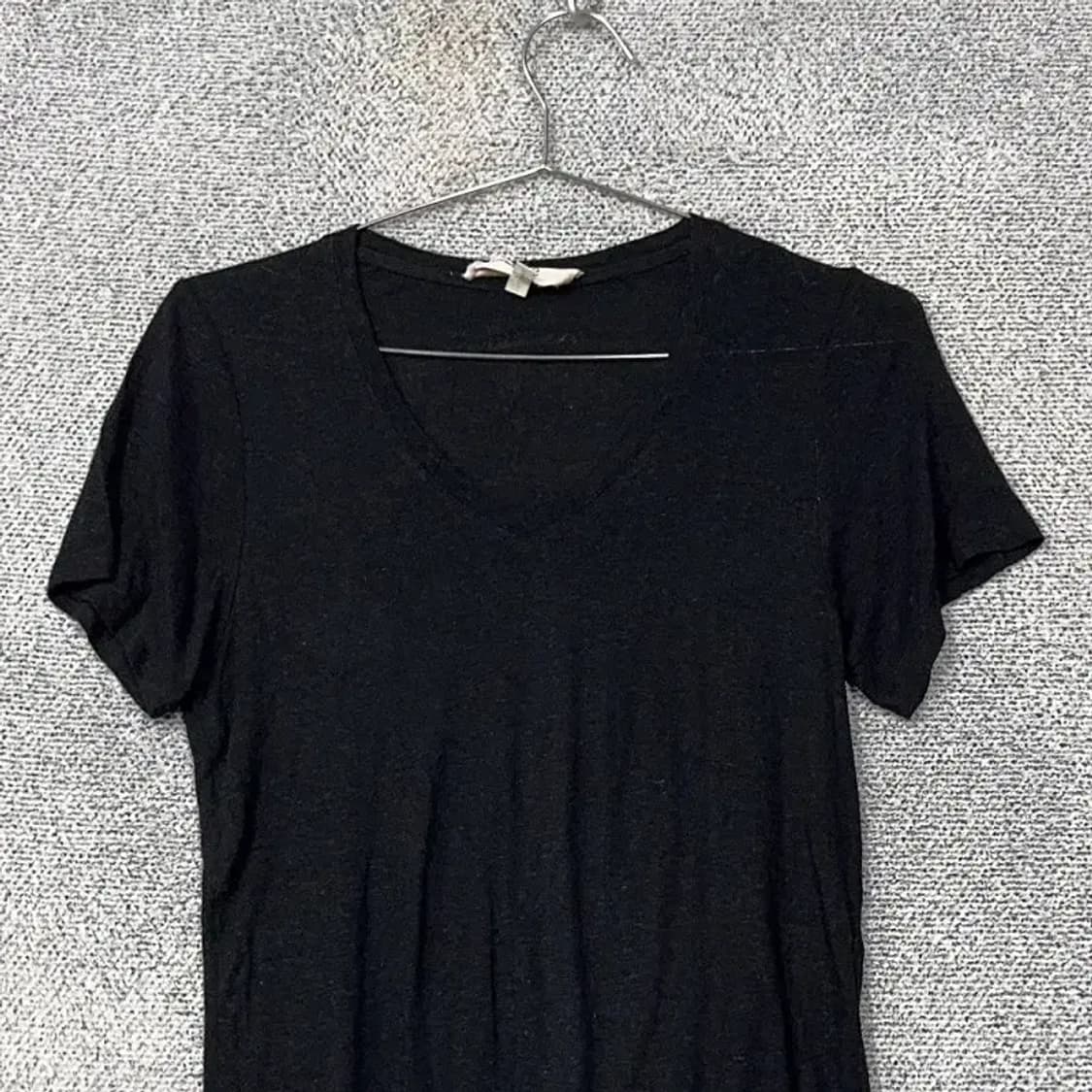 아떼 블랙 린넨 레이온 반팔 티 S 상품이미지3
