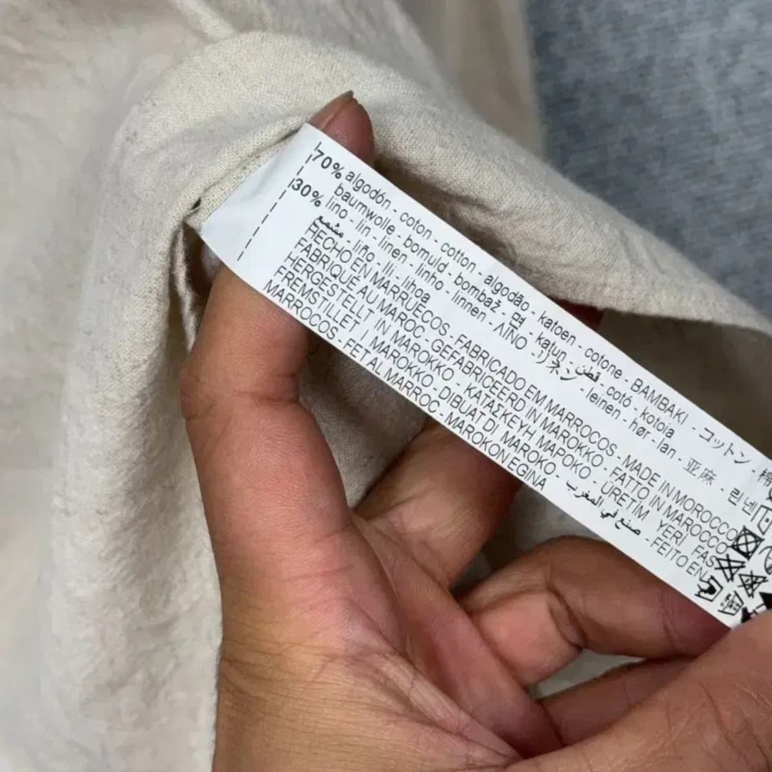 자라 오트밀 빈티지 브이넥 절개 반팔 원피스 S 상품이미지4