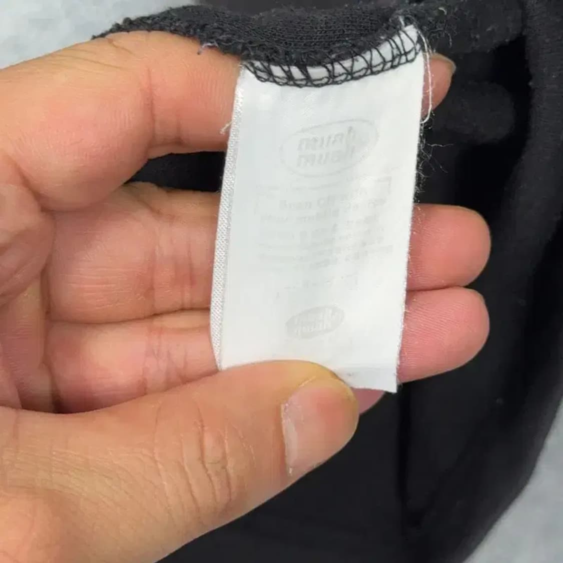 무아무아 블랙 로고 프린팅 반팔 티 F 상품이미지5