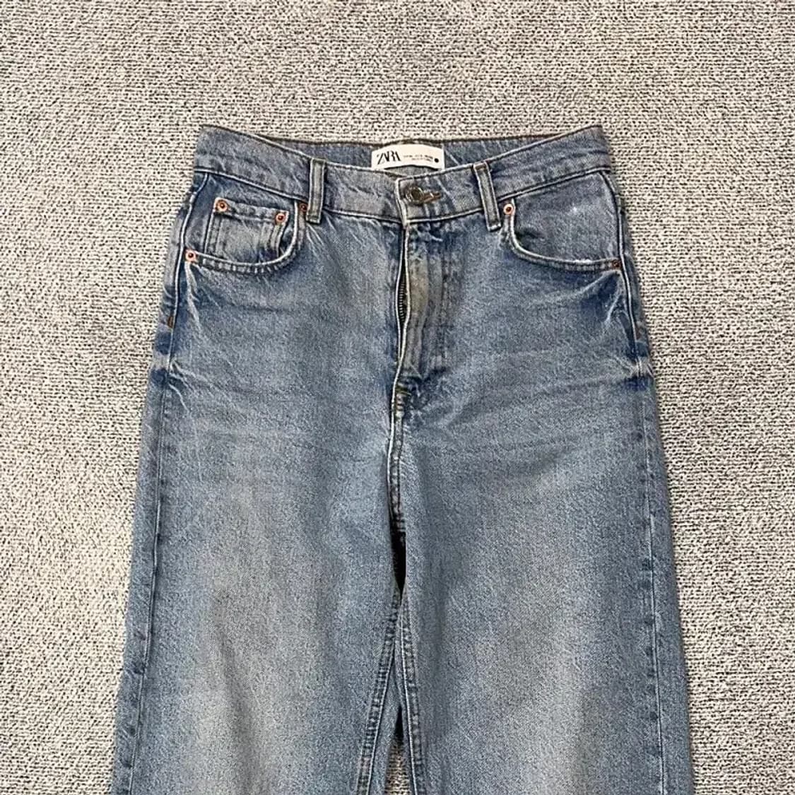 자라 연청 캐주얼 여성 데님 와이드 팬츠 26 상품이미지3