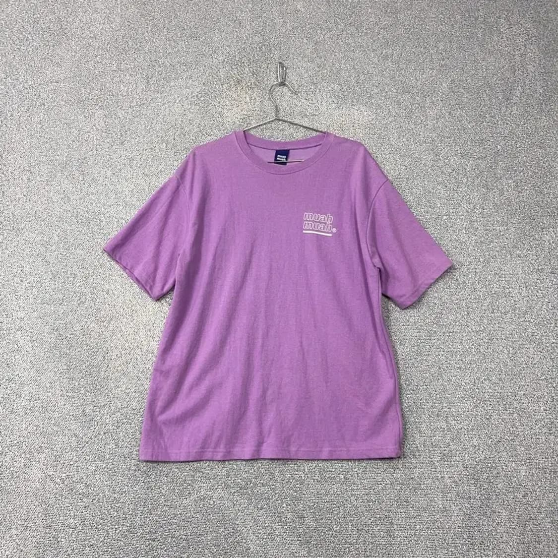 무아무아 퍼플 로고 박스핏 반팔 티 F 상품이미지1