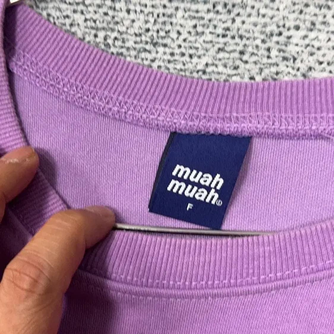 무아무아 퍼플 로고 박스핏 반팔 티 F 상품이미지5