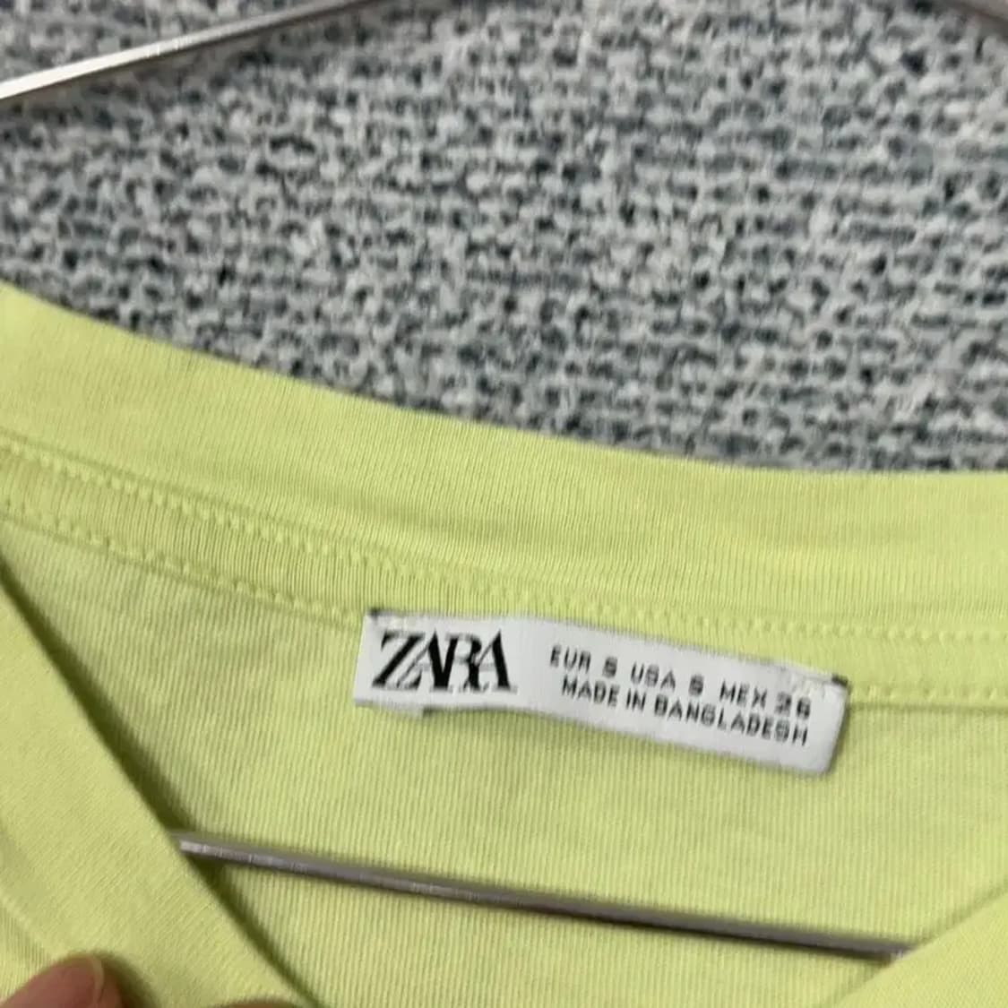 자라 옐로우 무지 반팔 티 S 상품이미지5