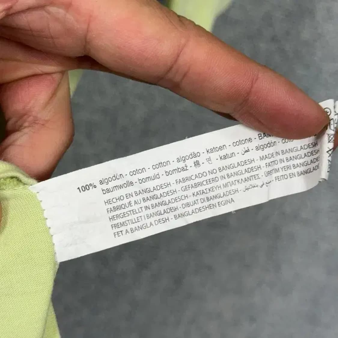 자라 옐로우 무지 반팔 티 S 상품이미지6