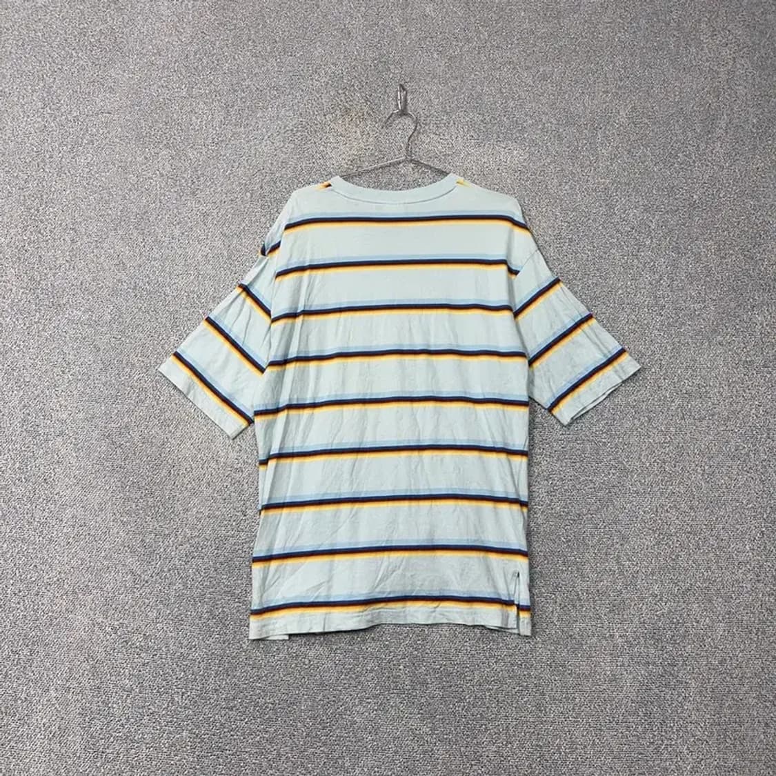 후아유 박스핏 스트라이프 라이트 블루 반팔 티 X.Large 상품이미지2