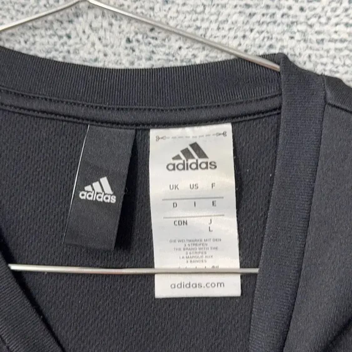 아디다스 블랙 기능성 운동 반팔 티 L 상품이미지4