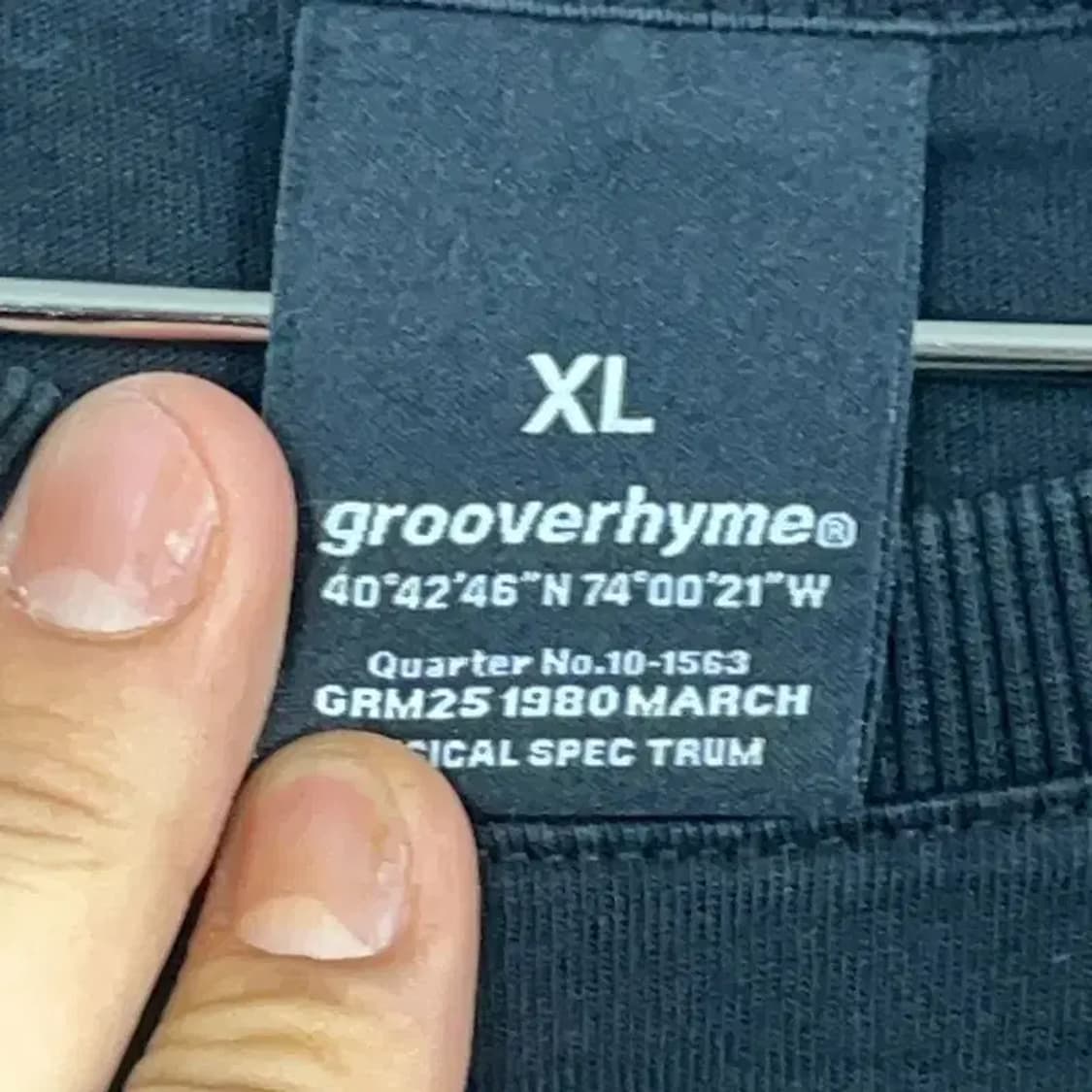 그루브라임 로고 블랙 반팔 티 XL 상품이미지6