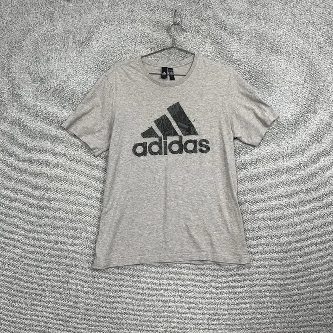 아디다스 프린팅 라이트 그레이 반팔 티 2XL 상품이미지1