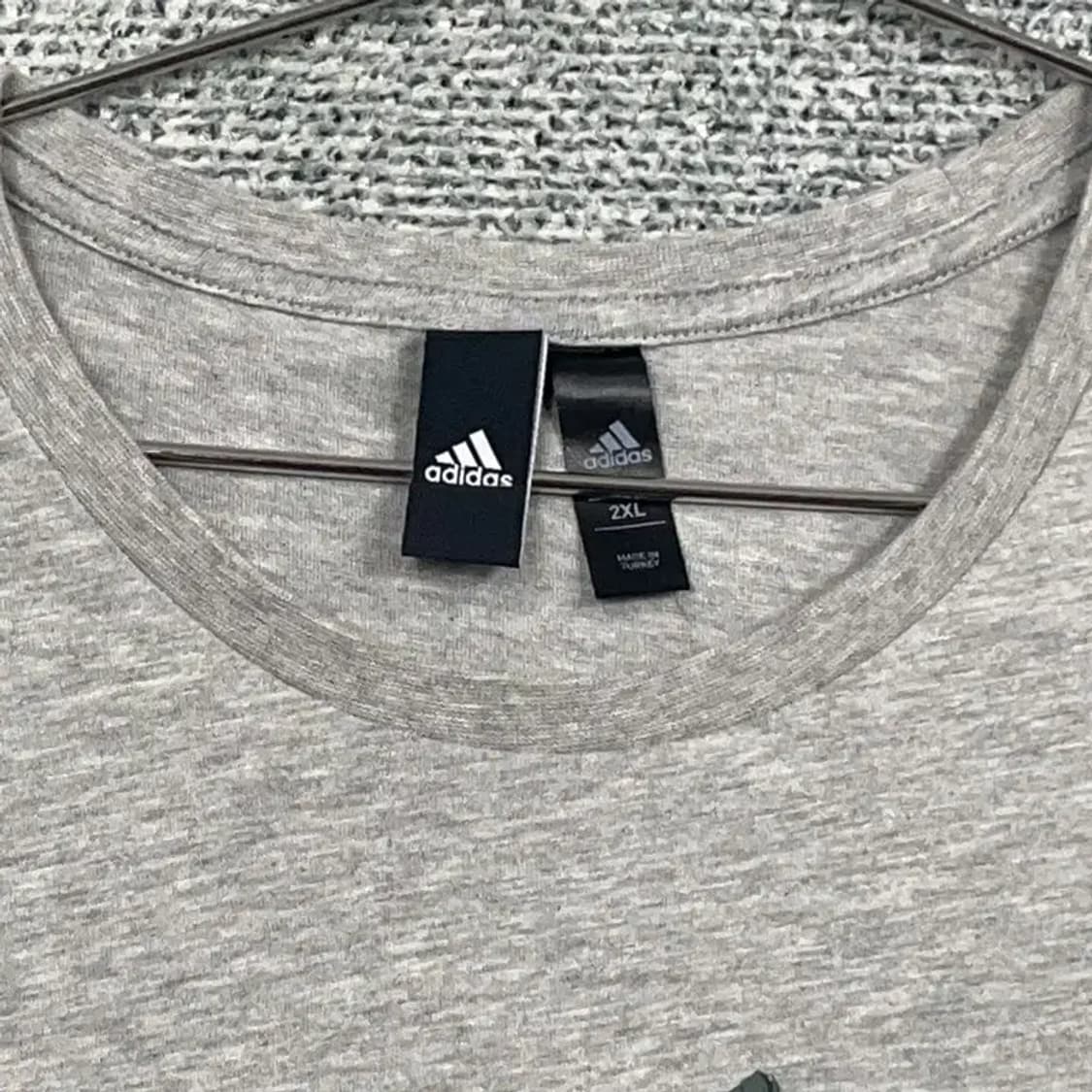 아디다스 프린팅 라이트 그레이 반팔 티 2XL 상품이미지5