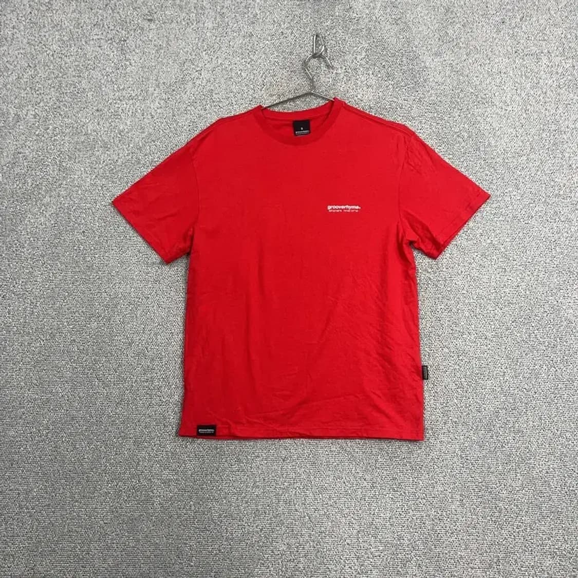 그루브라임 로고 레드 반팔 티 S 상품이미지1