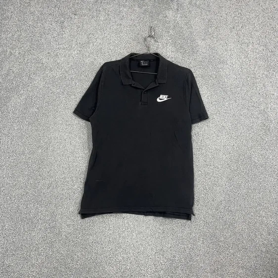 나이키 블랙 로고 스우시 반팔 카라티 XL 상품이미지1