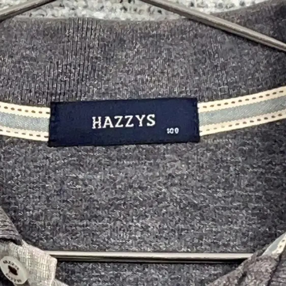 해지스 그레이 로고 빈티지 반팔 카라티 100 상품이미지5