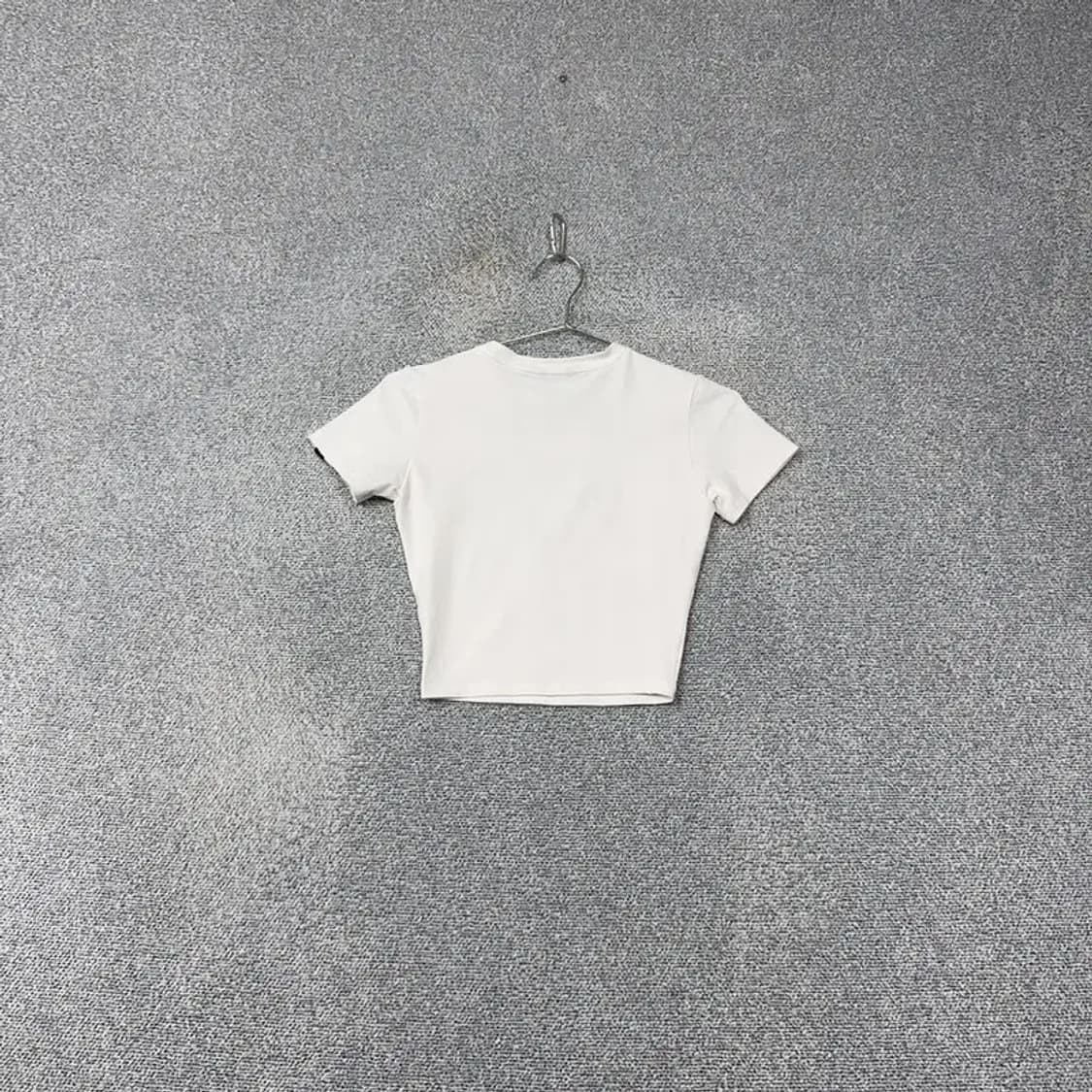 젝시믹스 프린팅 화이트 기능성 크롭 반팔 티 S 상품이미지2